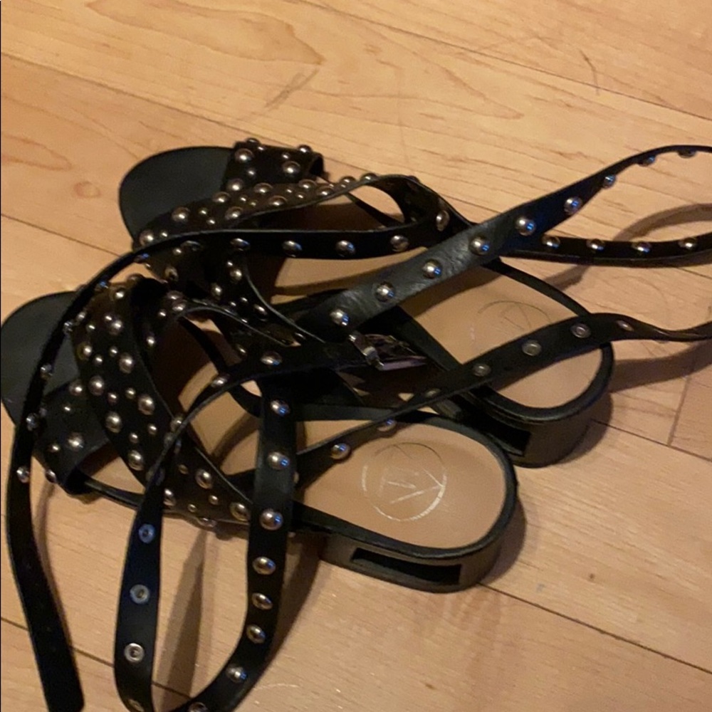 Misguided wrap around studded gladiator sandals